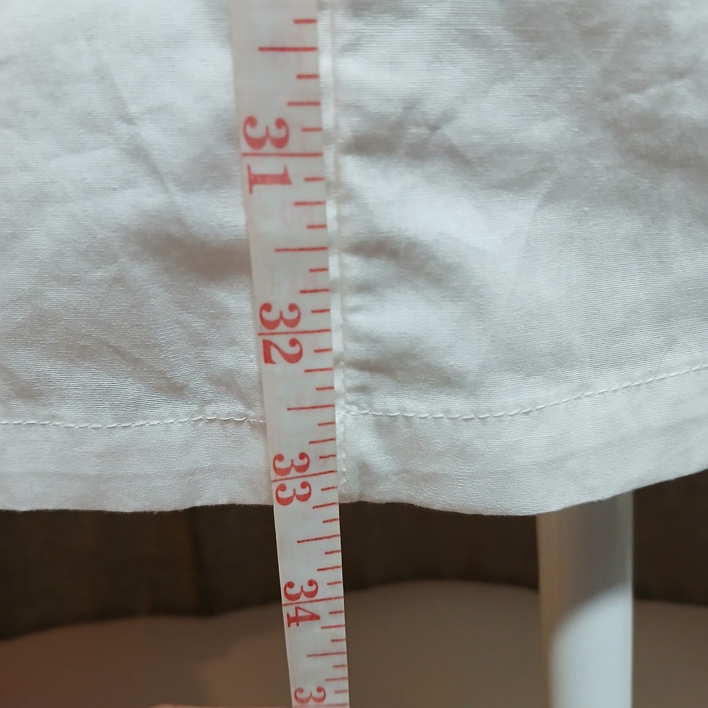 Nordstrom White Cotton Puff Sleeve Nightgown Lounge Dress Pocket Small - Picture 6 of 7